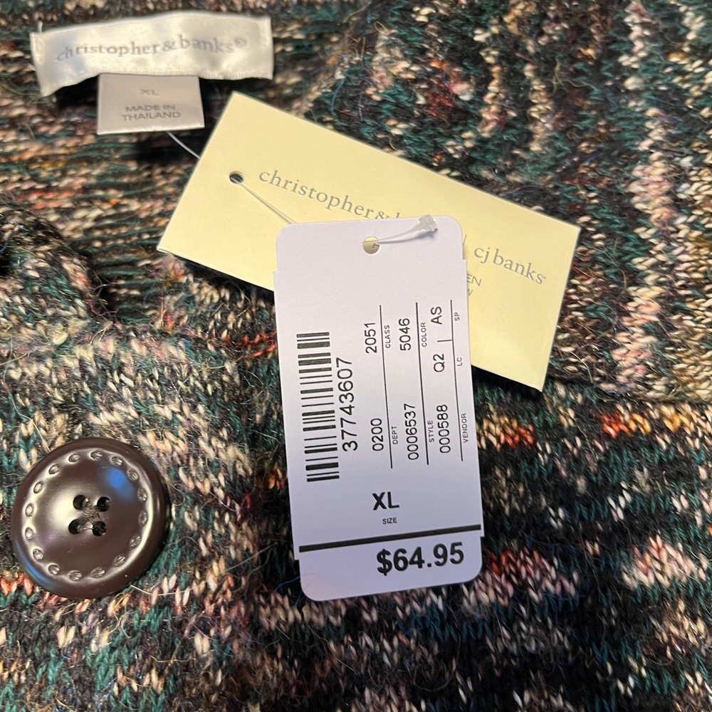 Christopher & Banks Multicolor Patterned Cardigan - Picture 8 of 8
